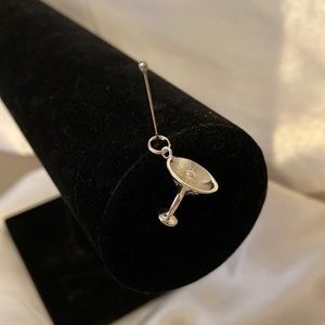 Sterling martini charm